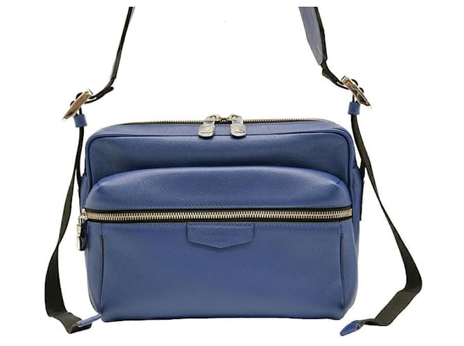 Louis Vuitton Taiga Leather Outdoor Messenger Bag Blue Pony-style calfskin  ref.2223115