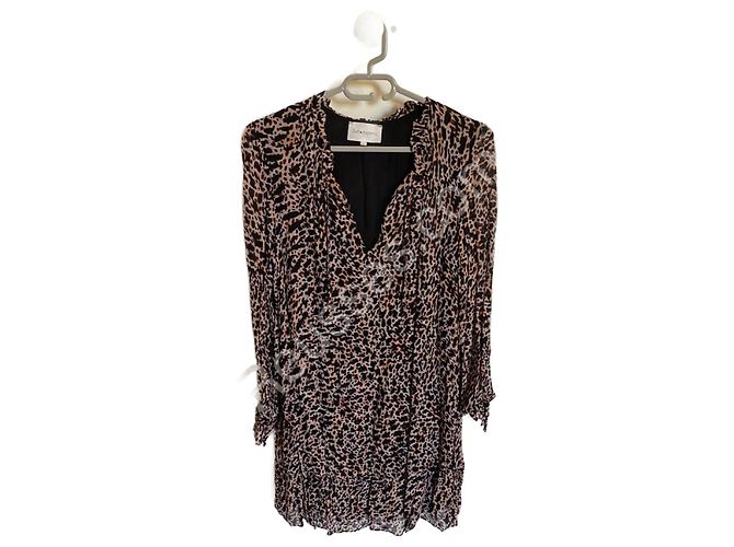 Autre Marque Kurzes Kleid mit Leopardenmuster Sud Express