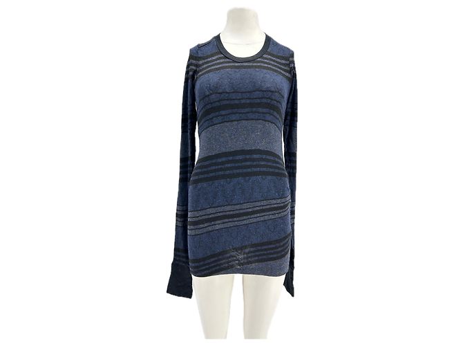 Abito mini a righe Isabel Marant Etoile Blu Navy Nero