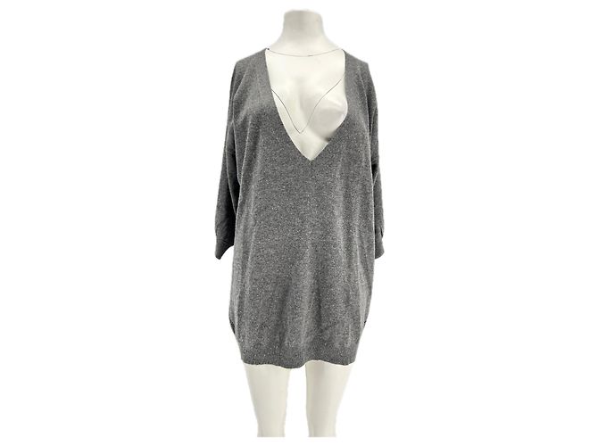 Parosh Pull en cachemire gris