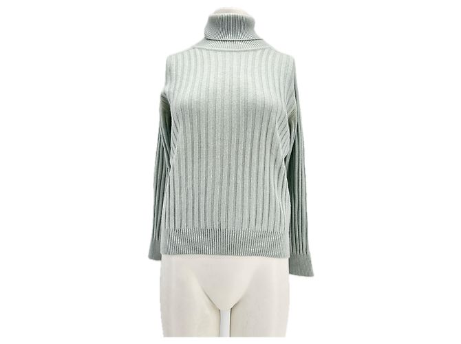 Autre Marque Rollkragenpullover aus Kaschmir Blau 