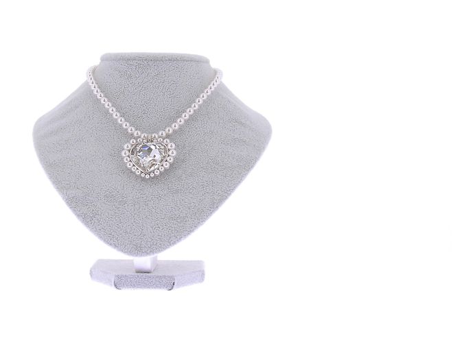 Swarovski Collier à pendentif argenté Silvery
