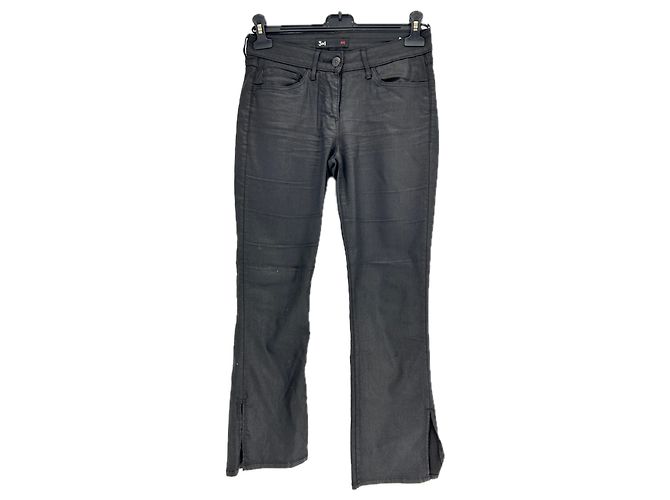 Autre Marque Jeans efecto vinilo negro 3X1