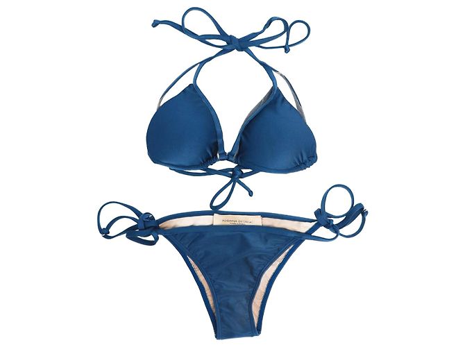 Autre Marque Blaues Bikini-Set mit Netzdetails - Größe M