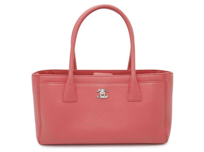 Executive Bolsa tote de couro rosa Chanel
