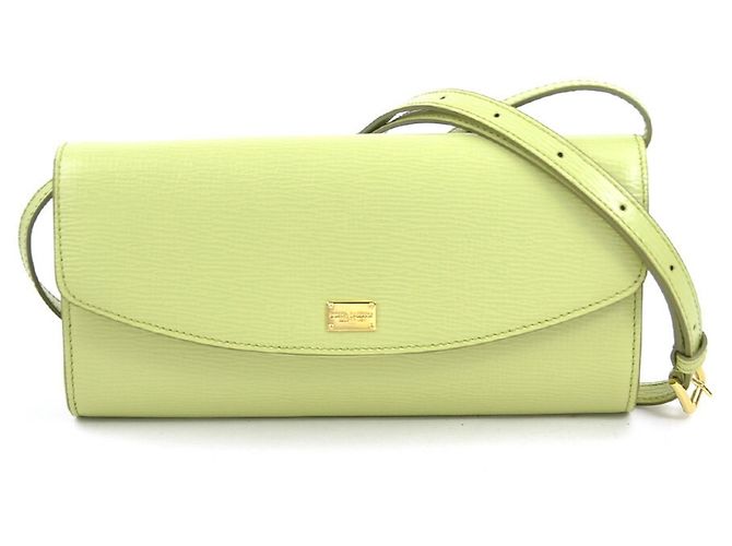 Borsa a spalla in pelle verde chiaro Dolce & Gabbana
