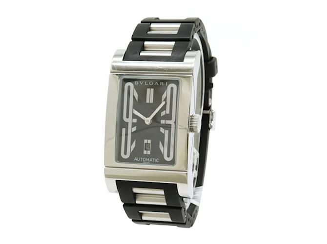 Bulgari Bvlgari Rettangolo Black Dial Automatic Men's Watch  ref.2224555