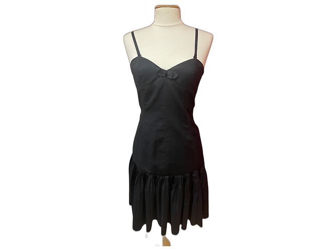 Roberto Cavalli Class Kleid Schwarz Wolle