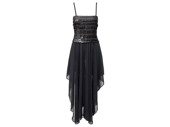 La Perla Ritmo di Perla Sequin Dress Black
