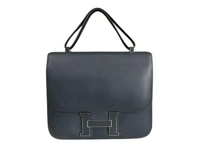 Sac à main Constance d'Hermès Bleu Marine