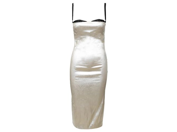Metallisches silbernes Kleid von Dolce & Gabbana