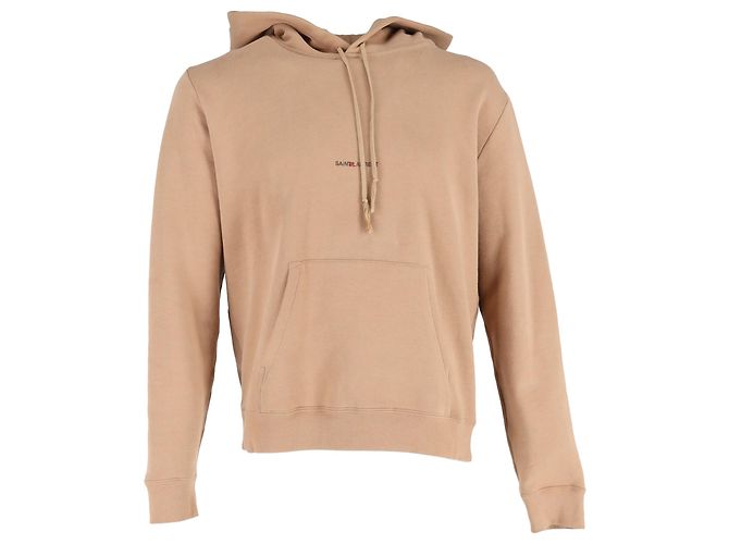 Sudadera Saint Laurent Rive Gauche en algodón beige