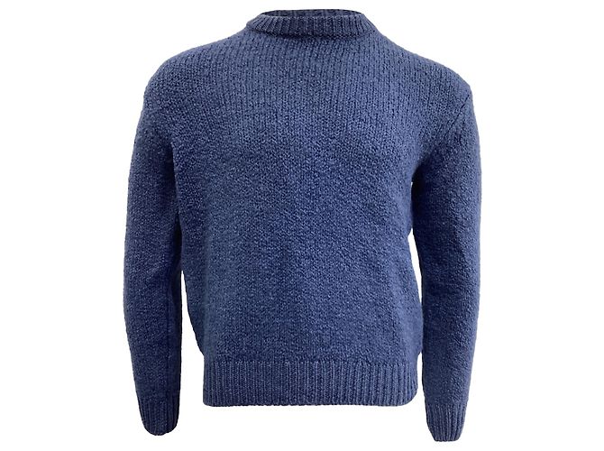Autre Marque Hr. P. Strickpullover aus marineblauer Wolle