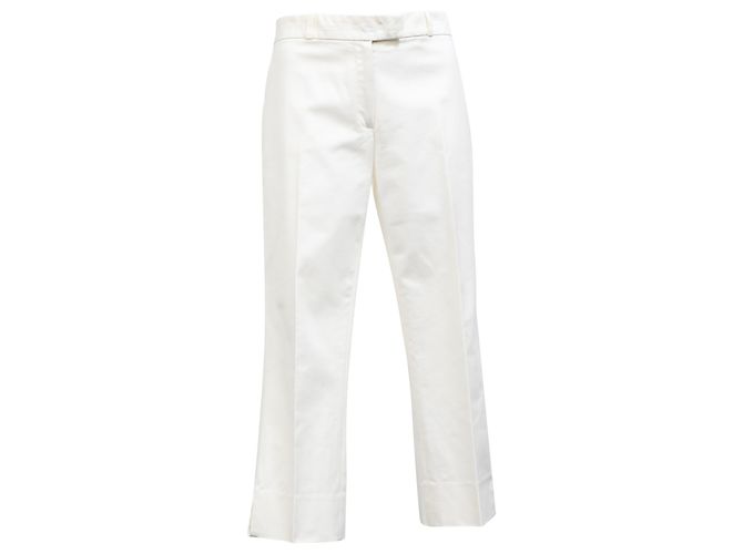Pantalones de gabardina elástica Joseph Bing Court Light en algodón blanco Crudo