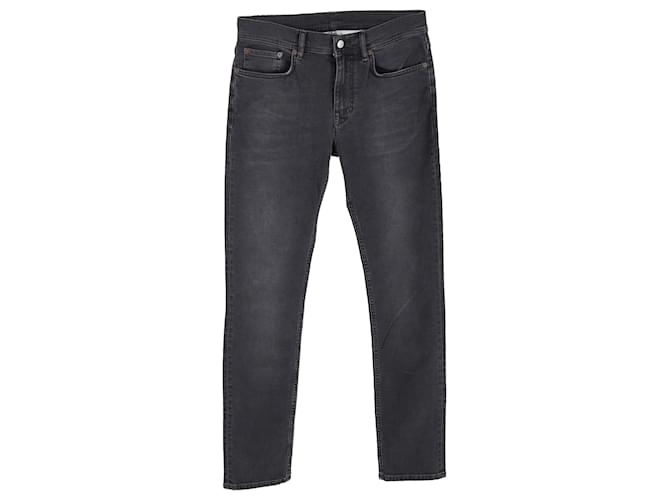 Acne Studios North Used Jeans in Black Cotton Grey  ref.2225613