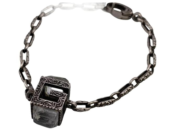 Gucci Square G Cube Silver Charm Bracelet Silvery  ref.2225766