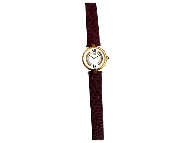 Cartier Vendôme Trinity Uhr Vermeil 30 mm Weiß