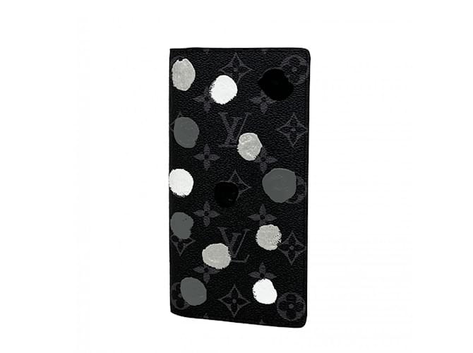 Brazza Louis Vuitton Long Wallet Monogram Eclipse Black  ref.2226533