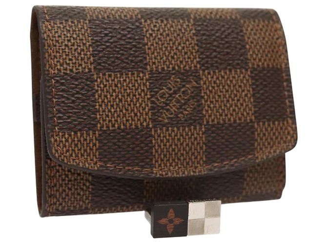 LOUIS VUITTON Damier Ebene Cuffs Cuff Case M64681 LV Auth BA2081V