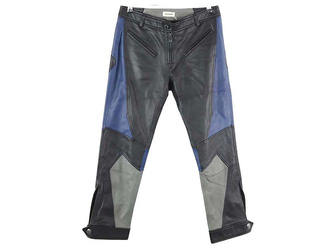 Zadig & Voltaire Calças de couro pretas Preto