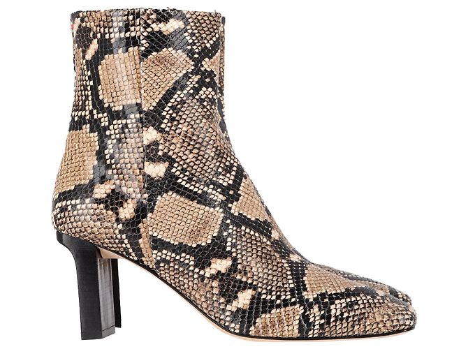 Aeyde Snakeskin-Effect Ankle Boots in Animal Print Leather
