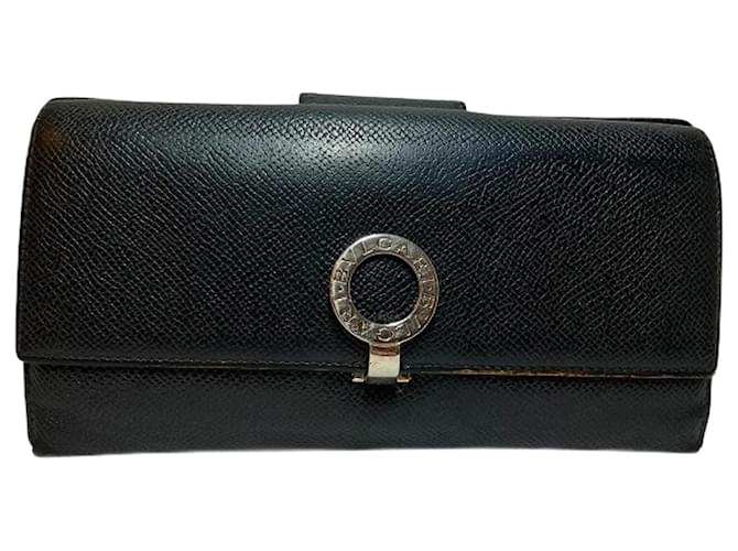 Bulgari Bvlgari Black Long Wallet for Men Leather  ref.2227751