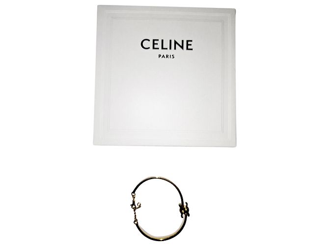 Céline Bracciale articolato Celine Triomphe in metallo dorato D'oro Metallico