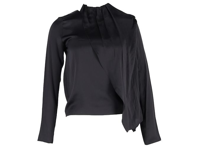 Autre Marque Dodo Bar Or Blusa Berna in Seta Nera Nero