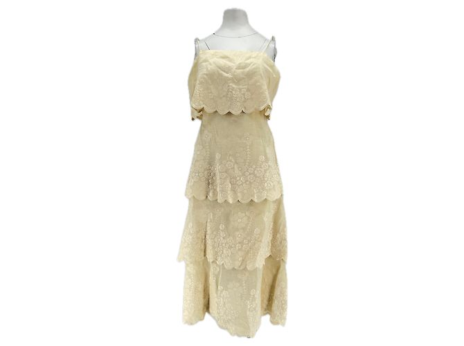 Zimmermann Leinen Maxikleid Camel Kamel