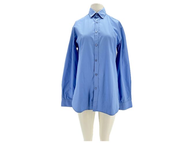 Autre Marque Camicia in cotone blu Dirty Laundry M
