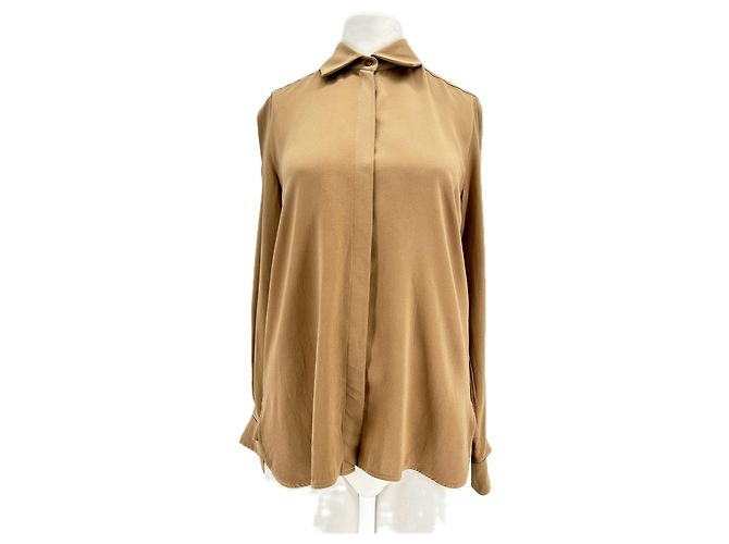 Max Mara Camicia di seta marrone