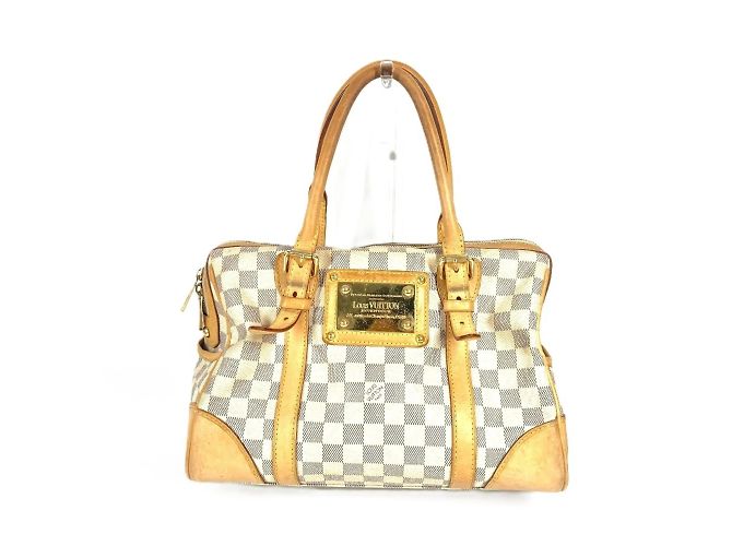 Louis Vuitton Damier Azur Berkeley PM Tote Bag Weiß