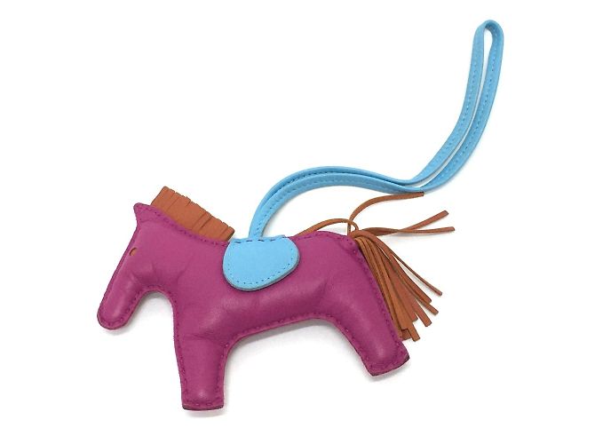 Hermès Porte-clés en forme de charme de sac MM Rodeo Cheval Hermes Violet 