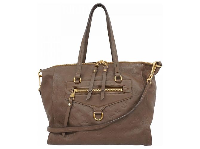 Borsa Louis Vuitton Monogram Empreinte Lumineuse PM Marrone