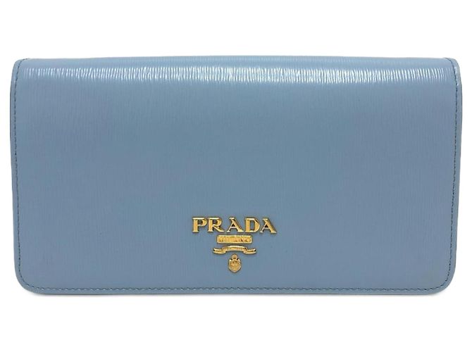 Prada 1DH044 Logo Chain Bag Blue