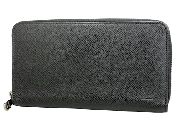 Louis Vuitton Long Wallet Taiga Zippy Organizer NM M30056 Noir Black  ref.2228394
