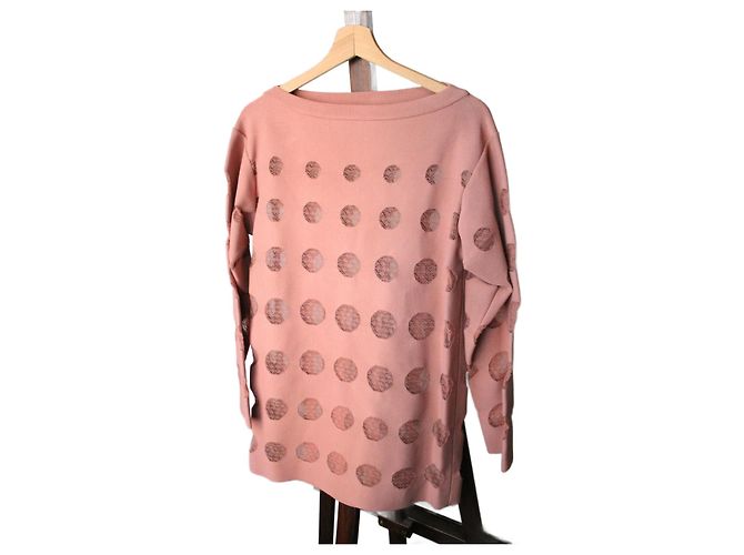 Alaïa Oversized Pullover aus Viskose Rosa Pink 