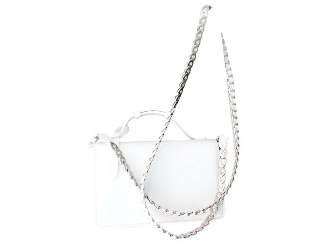 Sac à main Alaïa en cuir blanc