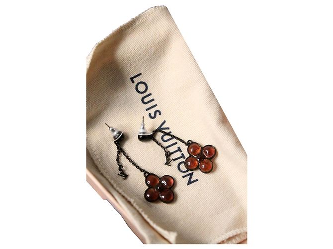 Louis Vuitton Ohrringe Blume Glas Lila