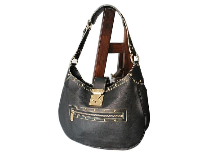Borsa Louis Vuitton l'Affriolant in pelle suhali nera Nero