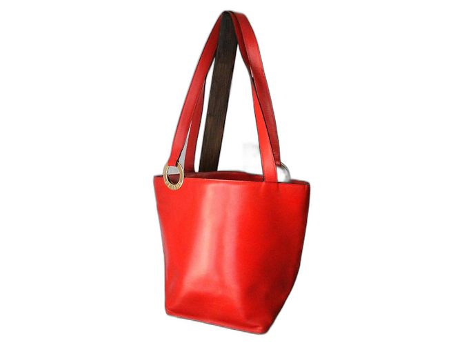 Bolsa de mão Céline em couro vermelho