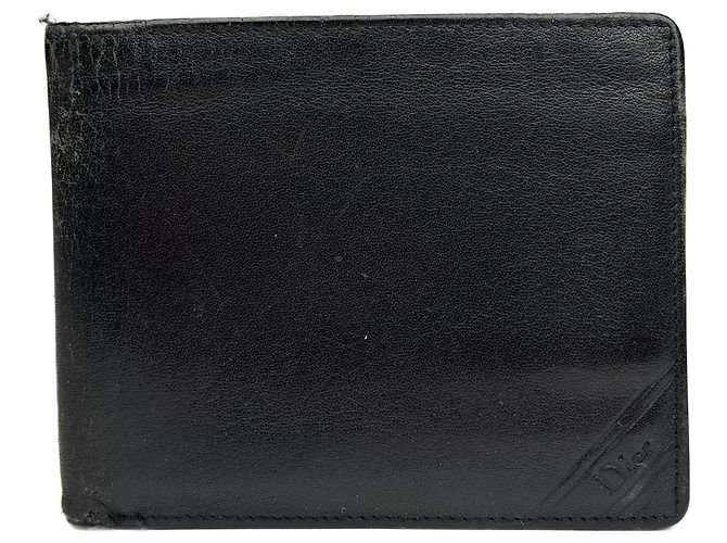 Dior Vintage Leather Wallet Black