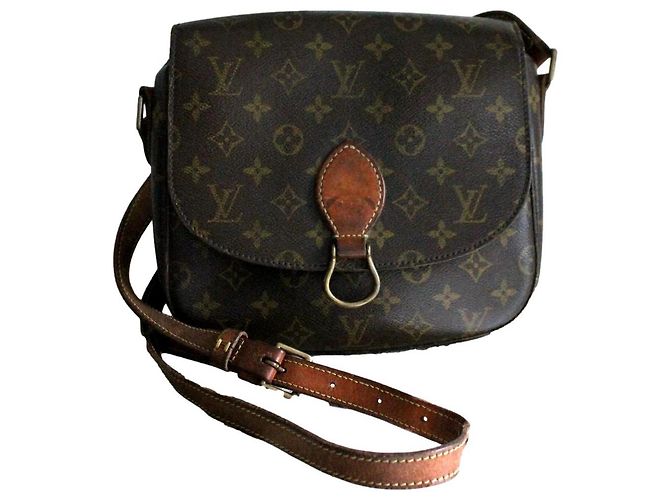 Bolsa Louis Vuitton Saint Cloud Marrom Lona e Couro