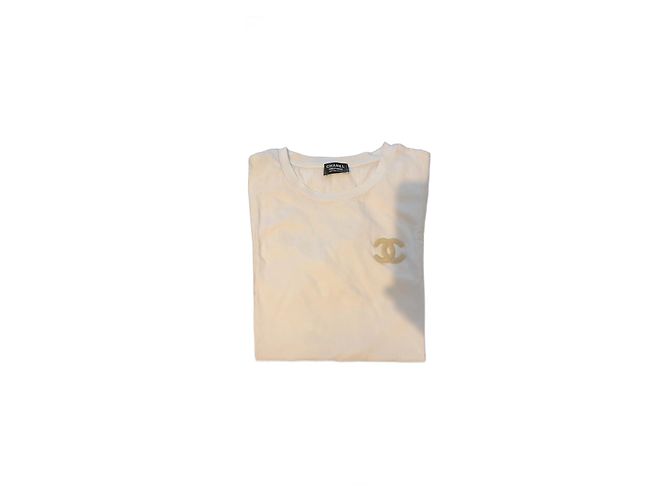 Cambon Camiseta Chanel blanca de algodón Blanco