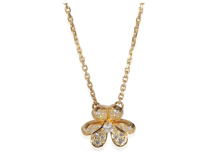Pendentif Mini Modèle Frivole en Or Jaune et Diamants de Van Cleef & Arpels  ref.2229048