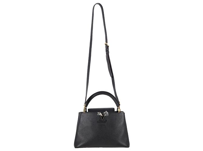Louis Vuitton Capucines BB Handtasche aus schwarzem Leder