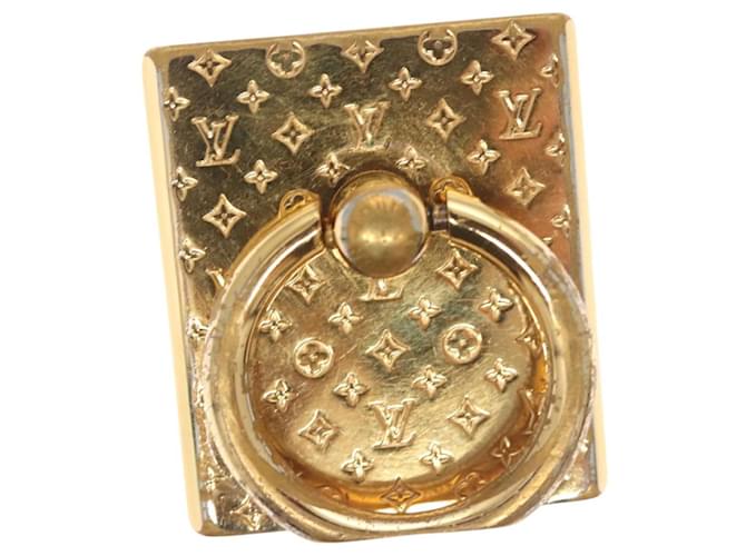 LOUIS VUITTON Nanogram Support Telephone Bunker ring Gold M64868 LV Auth th6035 Golden Metal  ref.2229543