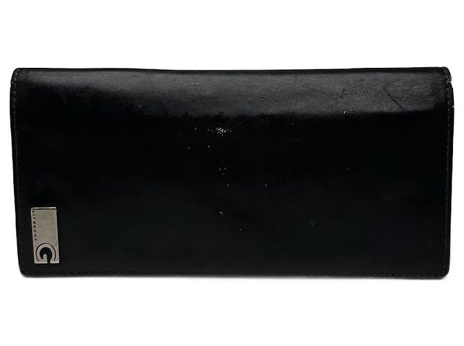 Vintage Givenchy leather ID holder black