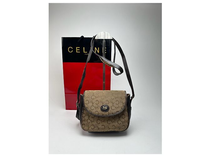 Céline Vintage Celine Paris Macadam Tasche Triomphe Kamel