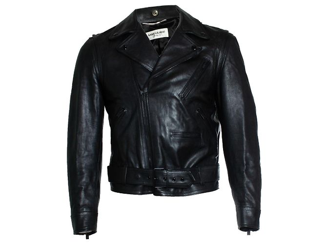 Saint Laurent, FW14 black leather biker